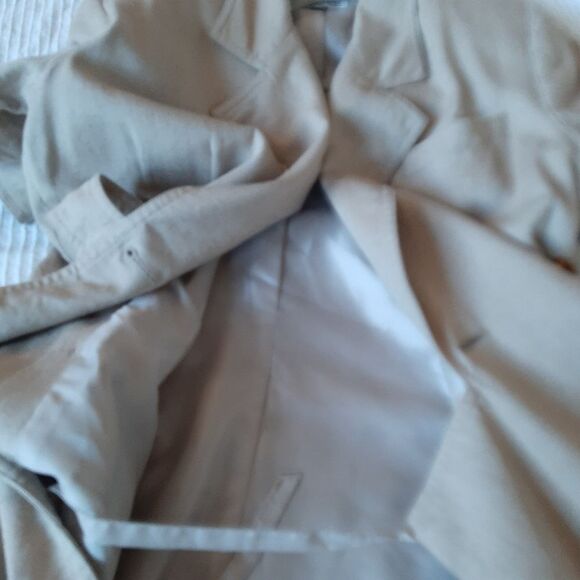 Vintage Kasper Wrap Dress Linen Blend Size 6P Midi - Picture 14 of 14